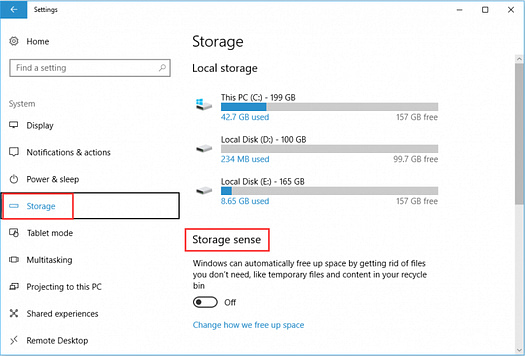 how to free up disk space on windows 10